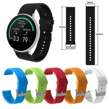 20 mm, silikonowy pasek do zegarków bransoletka do Polar Ignite Smartwatch akcesoria pasek do zegarków bransoletka pomarańczowy