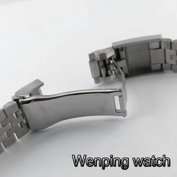 20 mm składane klamra polerowanie solidny pasek ze stali nierdzewnej dla fit 40 mm męskie paski do zegarków