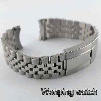 20 mm składane klamra polerowanie solidny pasek ze stali nierdzewnej dla fit 40 mm męskie paski do zegarków
