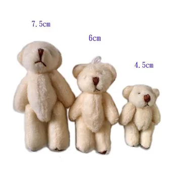 20 szt./lot Kawaii Small Joint Teddy Bears nadziewane pluszowe 6 cm zabawki Teddy-Bear Mini Bear Ted Misie pluszowe zabawki prezenty ślubne 010
