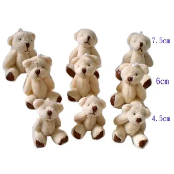 20 szt./lot Kawaii Small Joint Teddy Bears nadziewane pluszowe 6 cm zabawki Teddy-Bear Mini Bear Ted Misie pluszowe zabawki prezenty ślubne 010