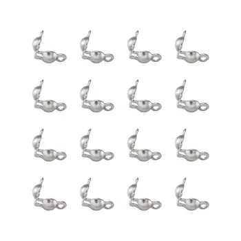 200 szt. koralików końcówki Калотки końce clamshell węzeł Pokrywa DIY biżuteria klejnot produkcja naszyjniki bransoletki 5x3 mm Otwór: 1 mm