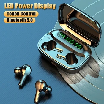 2000 mah sterowanie dotykowe bezprzewodowe słuchawki HD stereo szum Lsolation słuchawki Bluetooth z wyświetlaczem led dla Iphone Xiaomi Lotus