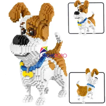 2000+szt 16013 Mike Dog Building Blocks Diamond Micro, Small Particles Spelling Toy Pet Dog Block Model Toys for Children Gifts
