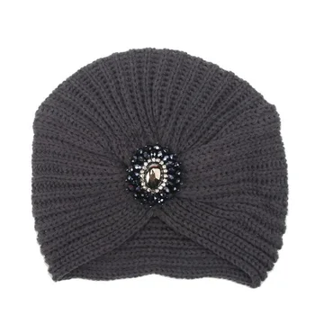 2016 moda damska zimowe ciepłe czapki, metalowe, biżuteria Indie czapka turban czapki damskie czapki z kaszmiru ciepłe czapki zimowe