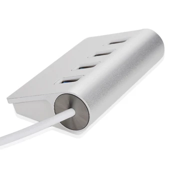 2018 High Speed USB 3.0 Hub 4 porty stop aluminium splitter kabel przewodowa linia koncentrator srebro na laptopa Macbook PC