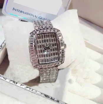 2018 nowe kobiety rhinestone zegarki Lady strój kobiety zegarek Diament luksusowej marki zegarek panie Kryształ kwarcowy zegarek