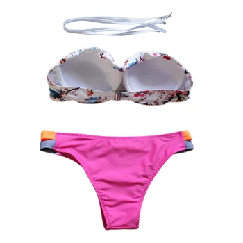 2018 nowy Push Up pasek seksowny komplet bikini stringi kobiety stroje kąpielowe strój kąpielowy kostium kąpielowy stroje kąpielowe brazylijskie bikini damskie