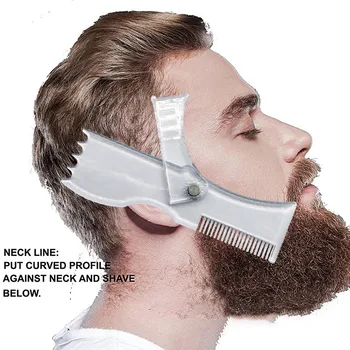 2019 najlepszy shaper brody do stylizacji brody pielęgnacja twarzy wielofunkcyjne narzędzia do tworzenia brody do ręcznego golenia osadzone grzebienie