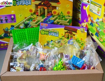 2019 New Legoingly plants vs zombies Set Anime Garden Maze shoot Strike Game Building Blocks Bricks zgodna zabawka dla dzieci