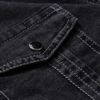 2019 Nowa Moda Casual Jeansowa Koszula Mężczyźni Slim Fit Z Długim Rękawem Bawełna Vintage Problemowe Stałe Koszule Męskie Markowe Ciuchy