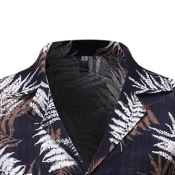 2019 nowa męska hawajska koszula z krótkim rękawem letni print męskie casual plaża hawajska koszula Party Holiday Aloha Shirt Moda Plus Size