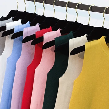 2019 nowa seksowna damska koszulka bez rękawów 7 kolorów plus rozmiar koszulki kobiety wiosna-lato cienka kamizelka bluzki damskiej wysokiej jakości