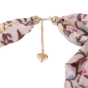 2019 nowe wisiorki naszyjniki szyfon biżuteria szalik kobieta/kobiety moda vintage, długie frędzle naszyjnik szalik boho foulard kobieta