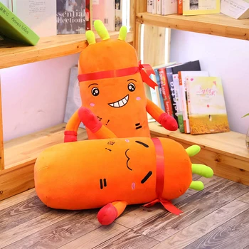 2019 nowy 4 w stylu kreskówka marchew bokser pluszowe zabawki ładny twórczy warzyw marchew poduszka lalki zabawki dla dzieci prezent