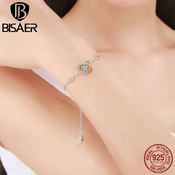 2019 Nowy 925 srebro Taniec pszczoły słodkie owady łańcuch bransoletka dla kobiet imbir ogniwo bransoletka wykwintne biżuteria ze srebra