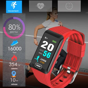 2019 Nowy inteligentny zegarek bransoletka led kolorowy duży wyświetlacz rytmu serca сфигмоманометр fitness tracker sportowe zegarki inteligentne bransoletka