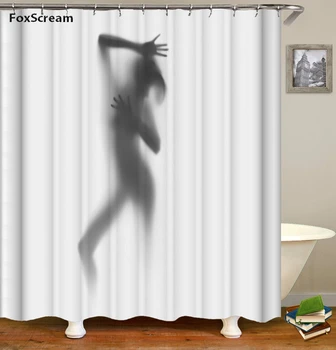 2019 wanna prysznic zasłony łazienkowe kurtyna kobieta tkaniny prysznic zasłony z hakiem sexy dziewczyna portret wystrój domu lub mat