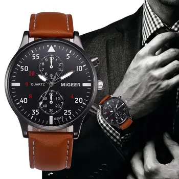 2019 wysokiej jakości męski zegarek retro Skórzany pasek analogowy stop Quartz wrist watch Top dropshipping najnowszy biznes ClockB50