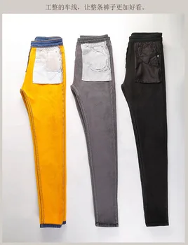 2019 zimowe dżinsy Damskie, odzież ciepłe spodnie ołówek panie plus size zagęścić jeansowe długie spodnie Damskie jeans rozmiar plus