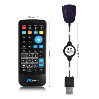 2020 HOT Fornorm Wireless PC Remote Control Media Center USB Controller Fly Mouse Remotes dla systemu Windows 7 8 10 Vista XP