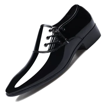 2020 klasyczne biznesowe męskie moda buty modne eleganckie wieczorowe, buty ślubne męskie слипоны biurowe оксфордские buty dla mężczyzn, czarny, brązowy