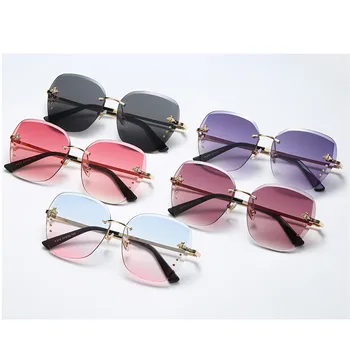 2020 kobiety HD okulary marki projektant kwadratowe metalowe okulary miód pszczoły akcesoria Gradient koloru soczewki jazdy UV400
