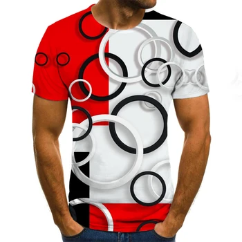2020 letnia koszulka męska odzież uliczna O w serek z krótkim rękawem, koszulki topy w stylu punk odzież Męska casual 3D drukowanie t-shirt