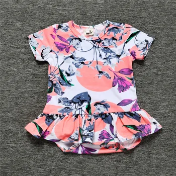 2020 letnia odzież dla dziewcząt kwiat noworodków, ubranka Dziecięce, kombinezony odzież dla dziewczynek kwiatowy kombinezony Roupas Bebes SR261