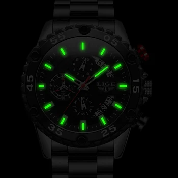 2020 LIGE New Fashion Mens Zegarki Sport Full Steel Watch Male Military Watch Wodoodporny Men Quartz Date Clock Relogio Masculino
