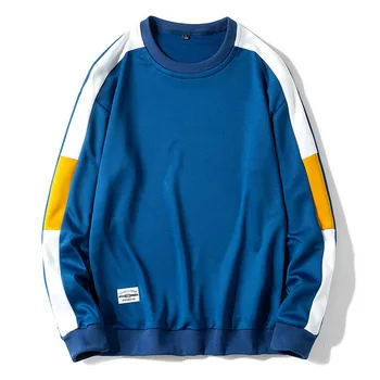 2020 Meble Ubrania Patchwork Bluzy Mężczyźni Bluza Hip-Hop Polar Z Kapturem Slim Patchwork Bluza Szwy Kolor Bluzy Jesień