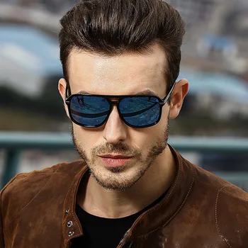 2020 Moda Mężczyźni Fajne Kwadratowy Styl Gradientu Okulary Polaryzacyjne Do Jazdy Vintage Marki Design Tanie Okulary Oculos De Sol