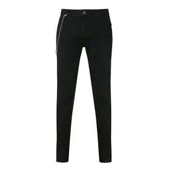 2020 męskie boczne paski Skinny Fit czarne dżinsy hip-hop ulica jednolity kolor plus size Slim Fit bawełna, jeans dla mężczyzn
