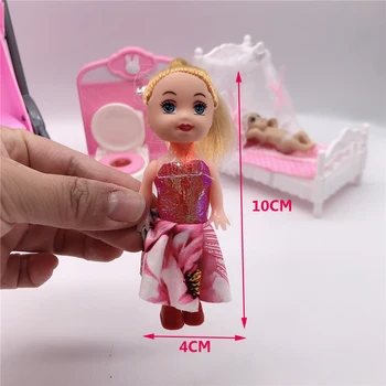 2020 najnowsza moda słodkie Barbie doll gry dom zabawki edukacyjne dla dzieci plastikowe akcesoria podwójnego przeznaczenia wózek toaleta, łóżeczko sma