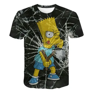 2020 new Simpson T-shirt 3d, Anime T Shirts Funny T Shirts Chinese Printed kids Tee boys Clothing Sexy Tops hip-hop