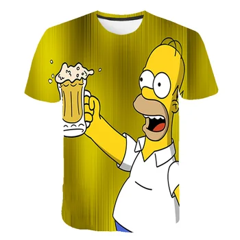 2020 new Simpson T-shirt 3d, Anime T Shirts Funny T Shirts Chinese Printed kids Tee boys Clothing Sexy Tops hip-hop