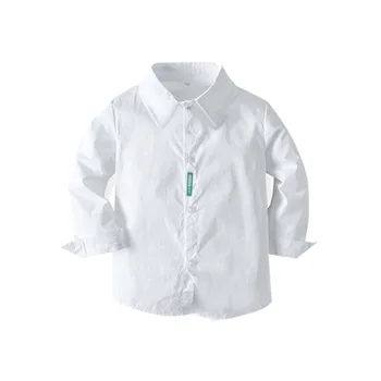 2020 nowa jesienno-zimowa odzież Baby Kids formalny ślub Urodziny garnitur książę komplet koszulka + spodnie 2szt Biały 1-3-6 lat