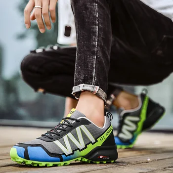 2020 nowe buty do biegania męskie odkryty oddychająca antypoślizgowe odporne na ścieranie sznurowanie buty do biegania męskie jogging szkolenia Podróży obuwie Sportowe