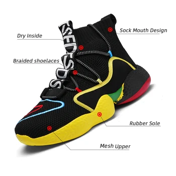 2020 nowe wysokie męskie buty do biegania oddychająca męska Casual buty dla mężczyzn buty sznurowane Calzado Hombre buty dropshipping