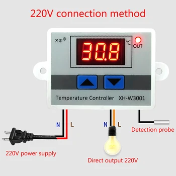 2020 nowy 220v led cyfrowy regulator temperatury 10A termostat przełącznik sterujący sonda