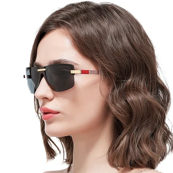 2020 nowy bez oprawy jazdy kobiety okulary marki męski spolaryzowane UV400 lustro okulary modne odcienie okulary dla mężczyzn oculos