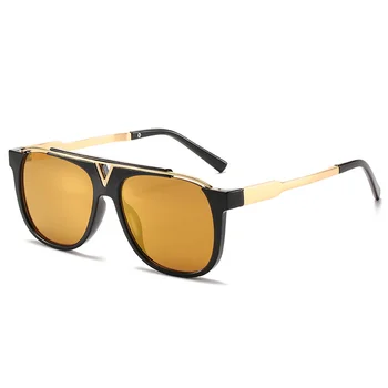 2020 nowy okrągły metalowy szkielet mężczyzny Wędkarstwo okulary Kobiety retro punk styl vintage, kolorowe soczewki okulary Moda okulary UV400