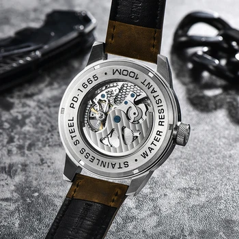 2020 nowy projekt PAGANI automatyczne męskie zegarek Tourbillon czaszka mechaniczny zegarek luksusowej marki 100 m wodoodporny mężczyźni do zegarków