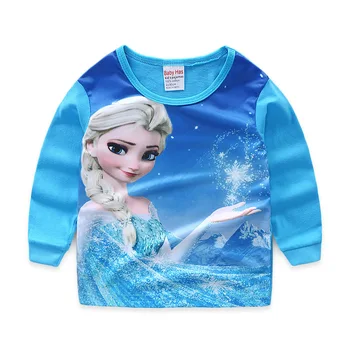 2020 nowy zestaw odzieży dziecięcej zimowy bawełna dziewczynek ubrania strona ubrania dla dzieci Disney Elsa dziecięce piżamy dziecięce piżamy zestaw