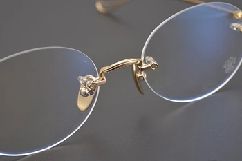 2020 okulary retro srebro biżuteria ultralight Titanium oprawa punkty oprawa mężczyźni i kobiety biznesu, okrągłe okulary przepisane im