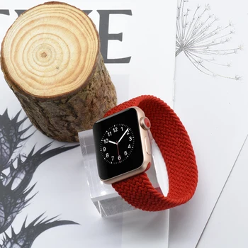 2020 pleciony Solo pętla dla Apple watch band 44 mm 40 mm 38 mm 42 mm mc serii 123456SE pasek tkaniny nylon elastyczny pas bransoletka