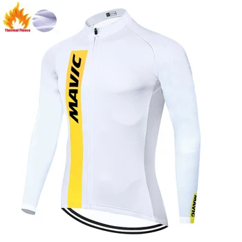 2020 pro team MAVIC bicycle jersey for men long sleeve Winter Thermal Fleece camiseta ciclismo men koszulka na rower