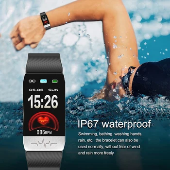 2020 T1 Smart Watch Temperature Health Heart Rate Smart Band Watch wodoodporny fitness bransoletka Smart Wristband dla Xiaomi huawei