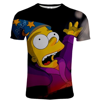 2020 wiosna lato moda the Simpsons 3D drukowane t-shirt kreskówkowy styl Mężczyźni/Kobiety na co dzień O-neck meble koszulka hip-hop t-shirt