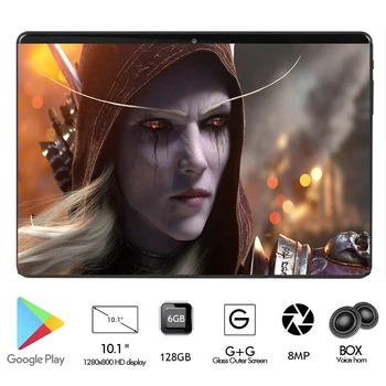 2021 Android 9.0 najnowszy Google Play Store 10 cali Quad Core Tablet 10.1 6GB RAM 128GB ROM Dual Cameras tablet 10 szybka wysyłka